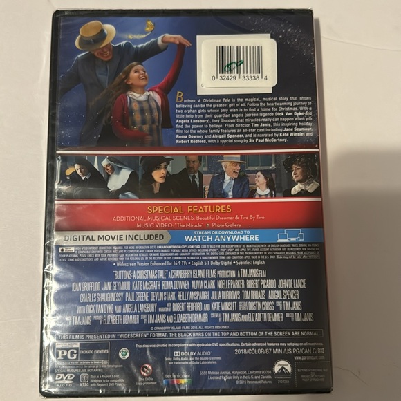 Buttons A Christmas Tale DVD Sealed - Picture 2 of 3